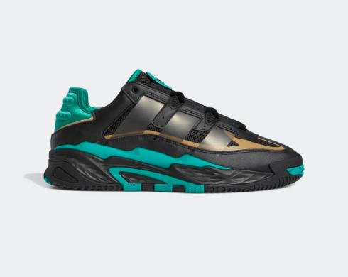 Adidas Originals Niteball Core Zwart Metallic Goud Groen S24142