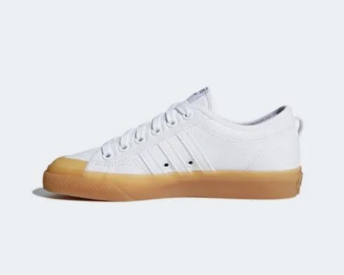 Adidas Originals Nizza Cloud zapatos casuales de goma blanca CQ2533