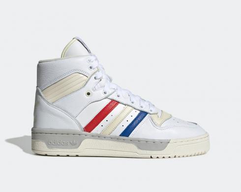 Adidas Originals Rivalry High French Tricolor Blue Solar Red EE6371 .