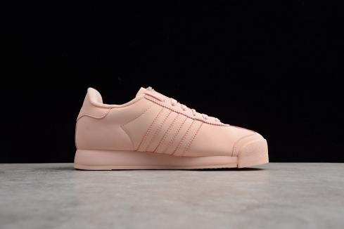 Adidas Originals Samoa Plus Icey roze witte leren shell-schoenen BY3528