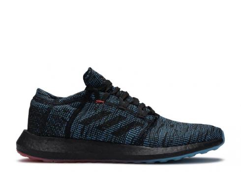 Adidas Pureboost Go Ltd Black Shock Cyan Core D97425