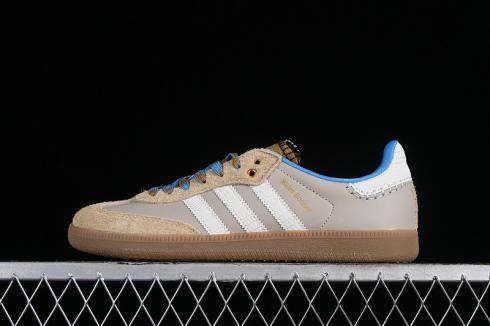Adidas Originals Gazelle Indoor Cloud White Blue Grey Brown IH3261