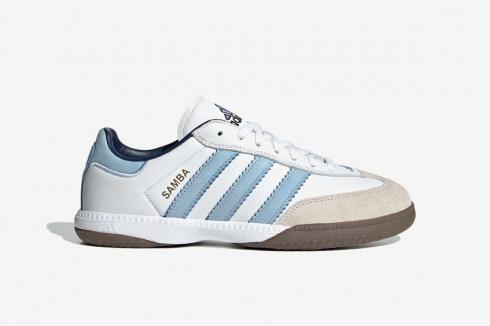 Adidas Samba Mn JI3183 Ftwr White Sky Clear Gum5