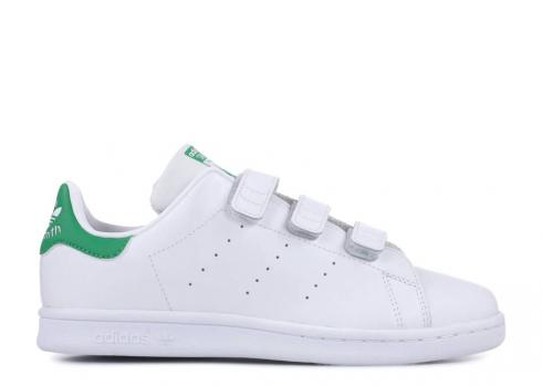 Adidas Stan Smith Cf Velcro Ps White Green Fairway Running Ftw M20607