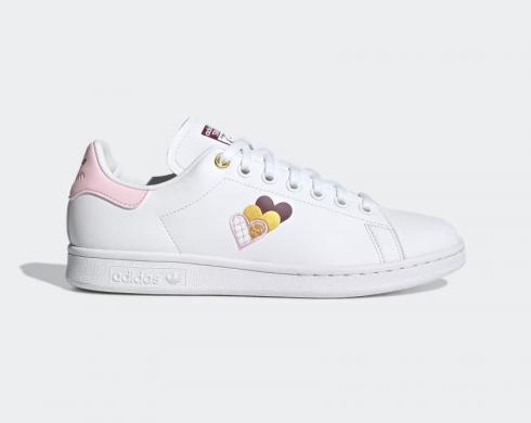 Adidas Stan Smith Calzature Bianche Clear Rosa Victory Crimson H03937