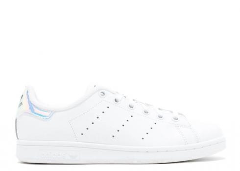 Adidas Stan Smith J Iridescent Silver White Footwear Metallic AQ6272