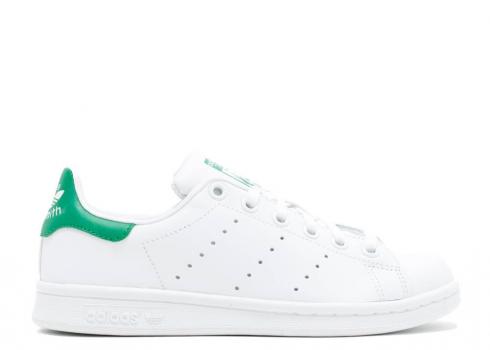 Adidas Stan Smith J สีขาวสีเขียว Ftwwht M20605