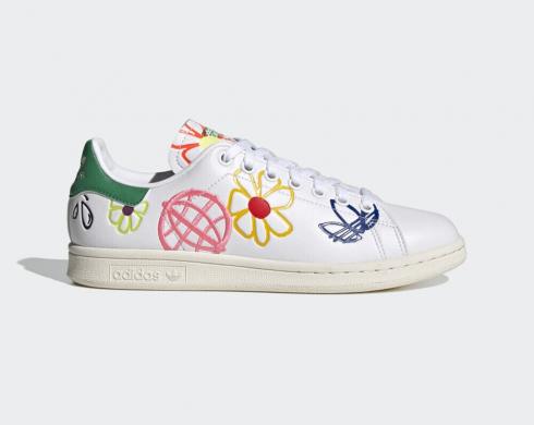 Adidas Stan Smith Primegreen Floral Wolkenweiß Mehrfarbig FX5653