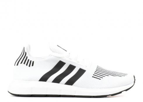 Adidas swift run heather black and white store