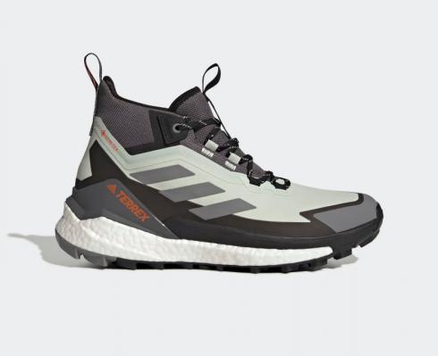 Adidas Terrex Free Hiker 2 Gore-Tex Linen Green Grey Three Impact Orange GZ3287