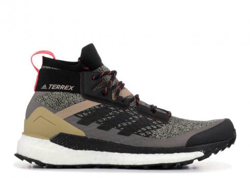 Adidas Terrex Free Hiker Black Tan Core Shock Red EE7453