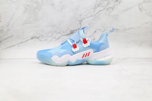 Adidas Trae Young 1 Ice Trae Bahia Light Blue Vivid Red Cloud White H68997