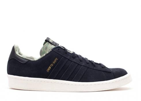 Adidas Undefeated X A Bathing Ape Campus 80s Black Chalk Core Q34750