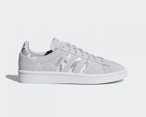 Adidas Womens Campus Light Solid Grey One Giày dép Trắng B37939