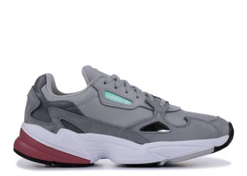 Adidas Mujer Falcon Gris Maroon Trace D96698