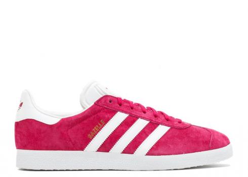 Adidas Womens Gazelle Pink White Bold Gold Metallic BB5483