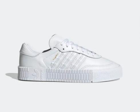 Adidas Womens Originals Sambarose J KOO Cloud White Gold Metallic FV7420
