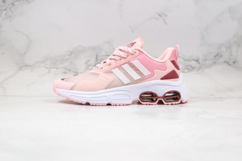 Adidas Dame QUADCUBE Cloud Hvid Pink Løbesko FG7176