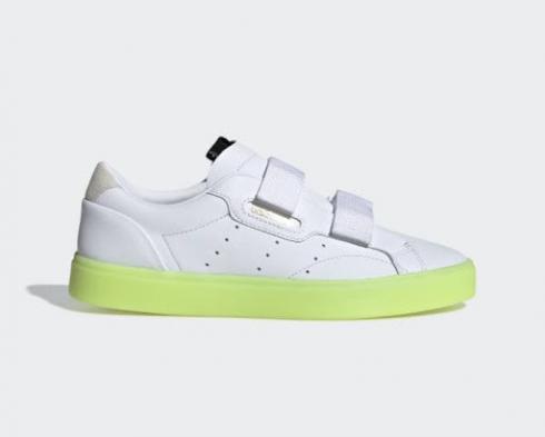 Adidas Dame Sleek Straps Hi-Res Yellow Cloud White Shoes EE8279