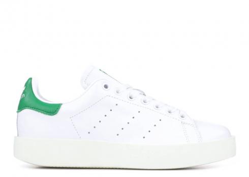 Adidas Wanita Stan Smith Bold White Green S32266
