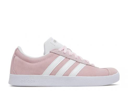 Adidas Mujer Vl Court Clear Rosa Gris Five White Cloud FY8811