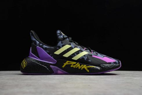 Adidas X9000L4 Boost Purple Black Yellow Running Shoes FZ3080
