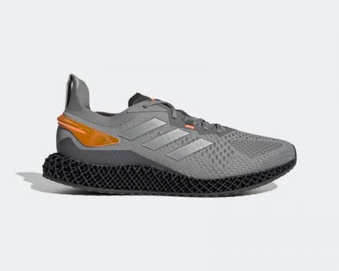Adidas X9000 4D Grey Three Signal Orange Running Shoes FW7091