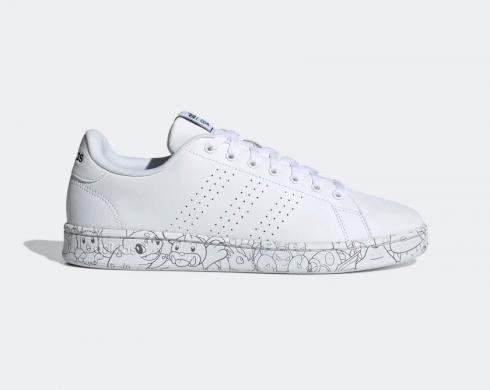 Adidas neo Pokemon x Advantage Mosaic Cloud White Core สีดำ EH1110