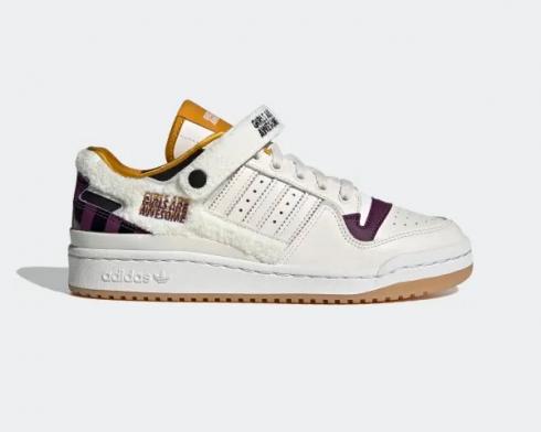 Girls Are Awesome x Adidas Originals Forum Low Cloud White Core Black Purple GY2680 。