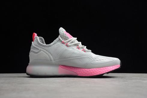 Womens Adidas Originals ZX 2K Boost Grey Pink FV8988