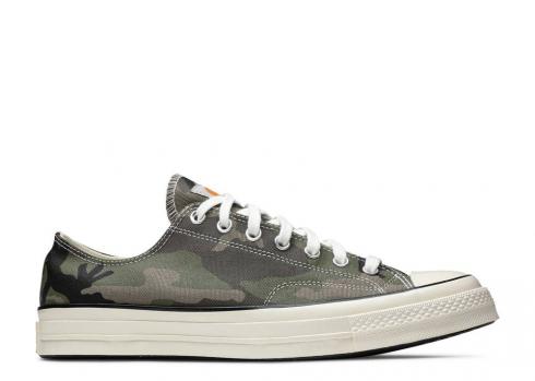 Converse Carhartt Wip X Chuck 70 Low Green Camo Egret Black 165559C