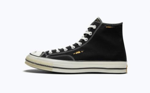 Converse Chuck 70 Hi Black Sunset Gold Egret Shoes