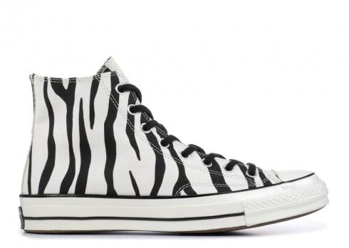 Converse Chuck 70 Hi Zebra Egret Black Greige 163408C