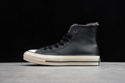 Converse Chuck Taylor All Star 70 HI Cozy Club Leather Black Egret 569516C