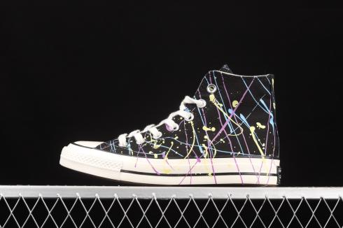 Converse Chuck Taylor All Star 70 High Paint Splatter Nero Hyper Magenta 170801C