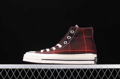 Converse Chuck Taylor All Star 70s Plaid Black Red 166496C
