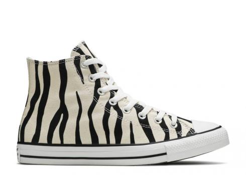 Converse Chuck Taylor All Star High Zebra Stripe White Black Greige 166258F