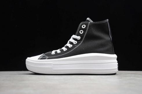 Converse Chuck Taylor All Star Move Platform Hi Nero Bianco 568497C