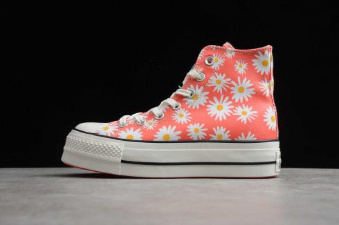 Converse Chuck Taylor All Star Platform High Camp Daisies Rood Wit Geel 568930C