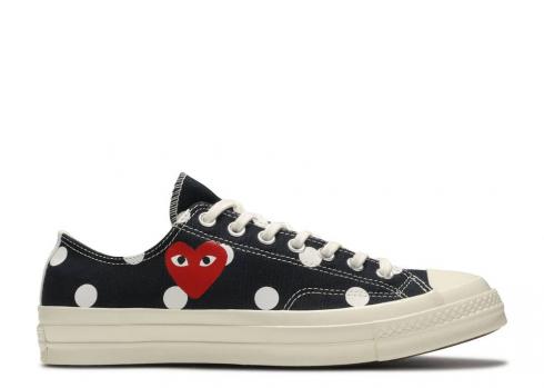 Converse Comme Des Garons X Chuck Taylor All Star 70 Low Polka Dot Egret Branco Preto 157248C