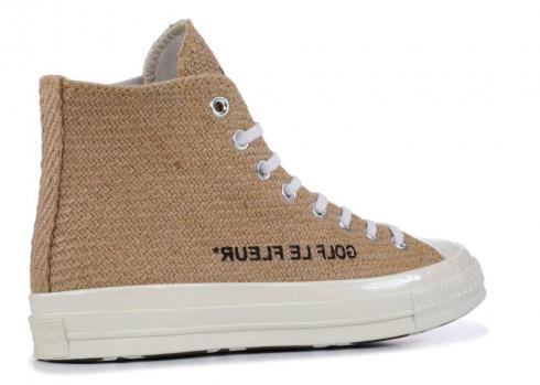Converse Golf Le Fleur X Chuck 70 High Fabric Weave Egret Black Curry ...