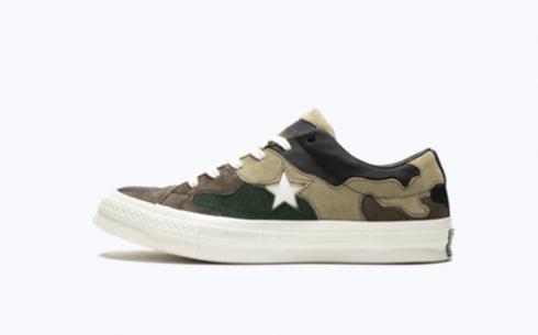 Converse One Star Ox Canteen Black Forest Blanc Chaussures