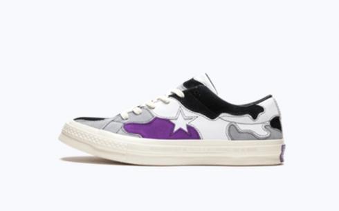 Converse One Star Ox Deep Lavender Wolf Grey White Shoes