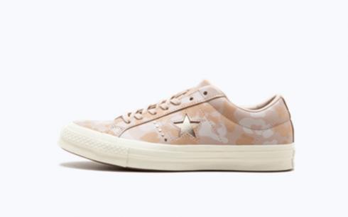 Converse One Star Ox Particle Beige Light Gold Sko