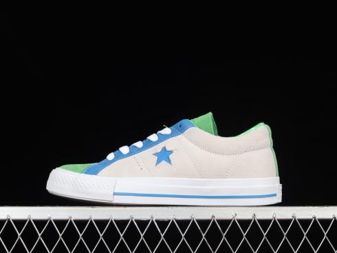 sepatu Converse One Star Pro Royal Blue Green White 171933C
