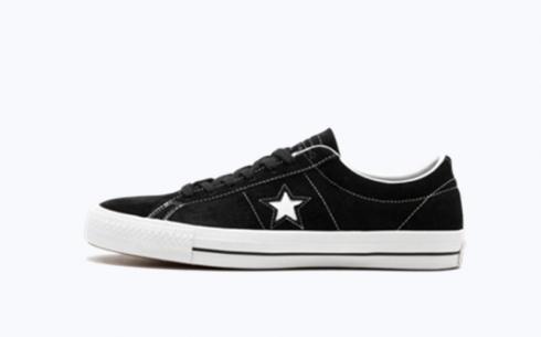 Converse One Star Skate Ox Sort Hvid Sort Sko