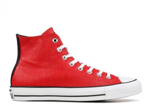 Converse Stussy X Chuck Taylor All Star Hi Croc Skin Red 141086C