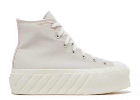 Converse Womens Chuck Taylor All Star Lift 2x Plataforma High Desert Sand Egret Pink Clay 572953C