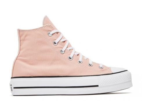 Converse Womens Chuck Taylor All Star Lift Platform High Seasonal Color Pink Clay White Black 572721F