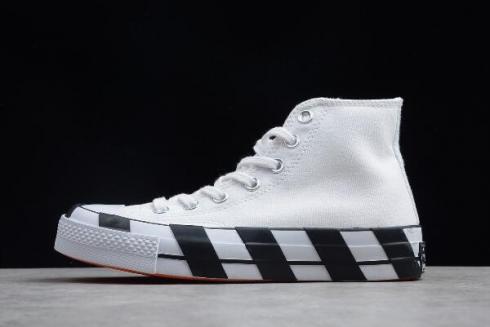 Off White x Converse 2.0 לבן שחור 163892C למכירה